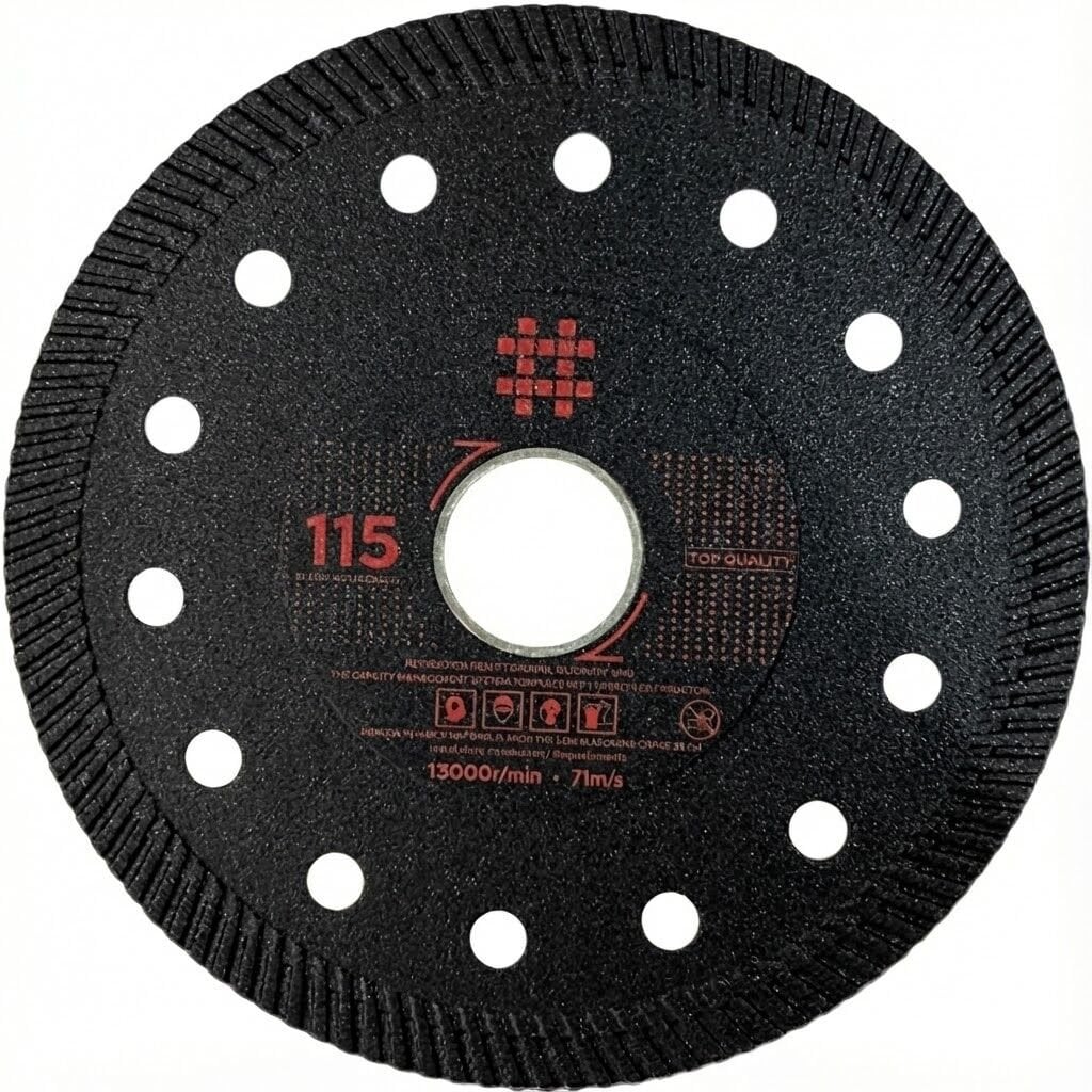 Shijing Tools 115mm Siyah Seramik ve Porselen Kesme Bıçağı