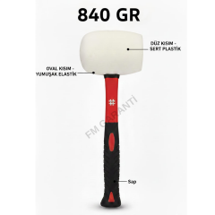 SHİJİNG TOOLS 6011-840 BEYAZ FAYANS TOKMAK YUMUŞAK - SERT ( 840 GR )