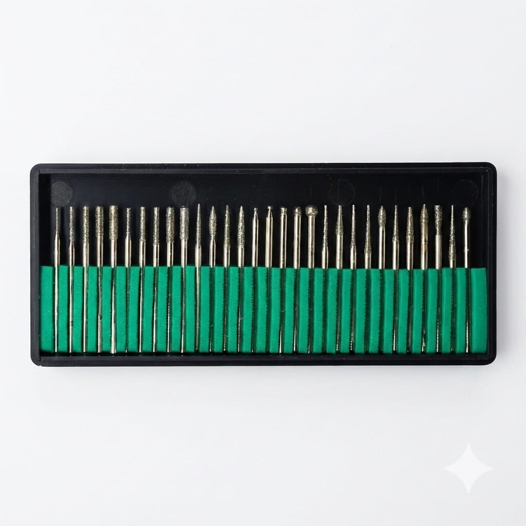 Todrill Elmas Camcı Gravür Freze Taşlama Uç Seti 30 Parça