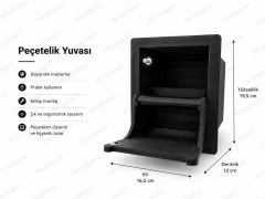 Ankastre Tuvalet Kağıtlığı Seramik Uyumlu