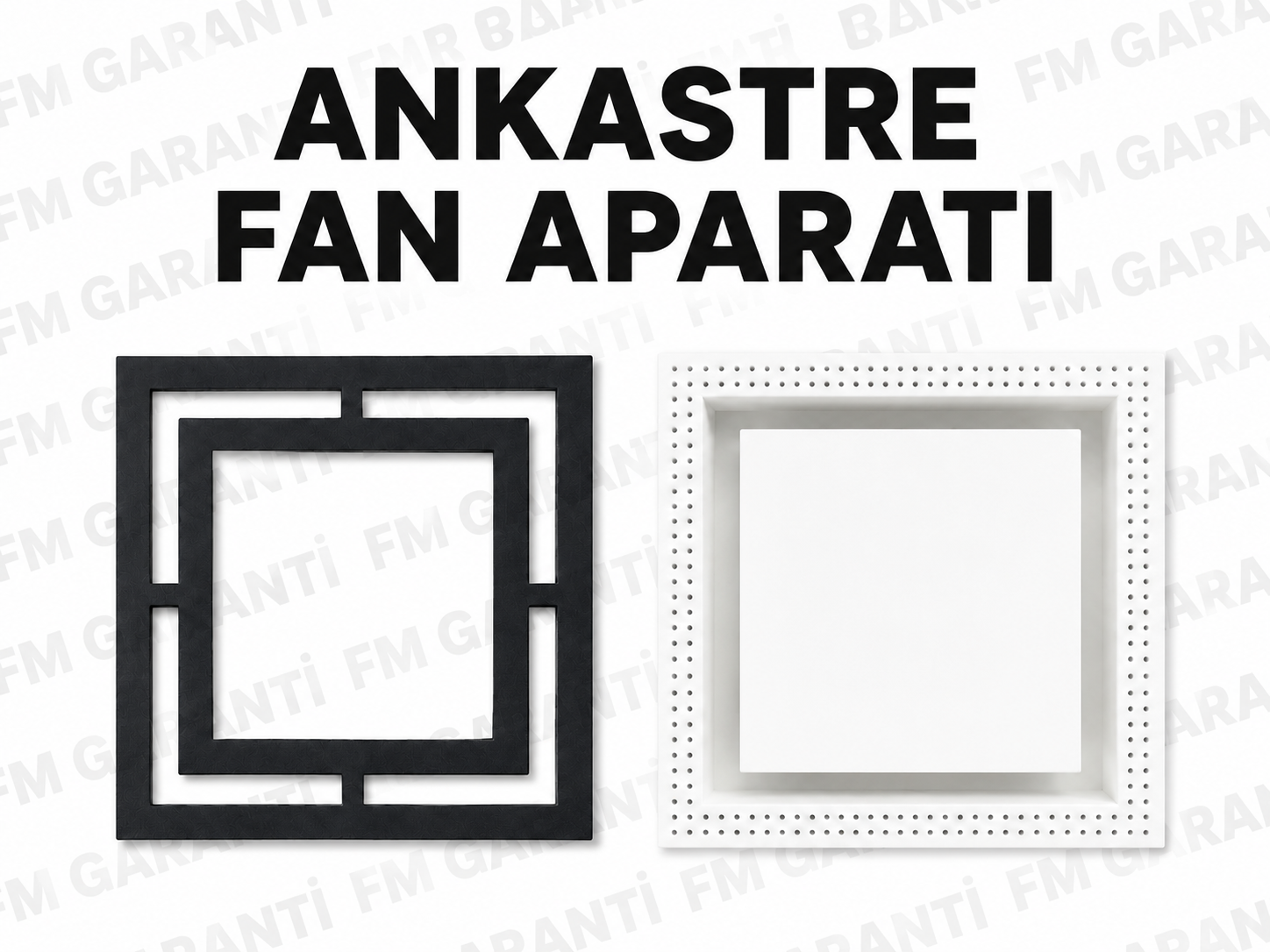 Ankastre Fan Havalandırma Aparatı ( KARE ) — Seramik Uyumlu