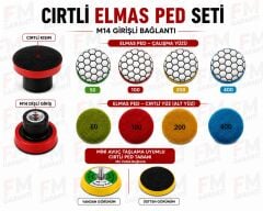 MİNİ ELMAS ZIMPARA PED SETİ 50 MM