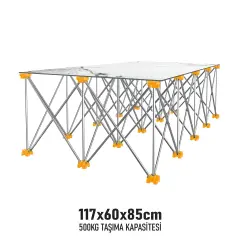 SGS KATLANIR ÇALIŞMA TEZGAHI ALÜMİNYUM 117*60*85 CM