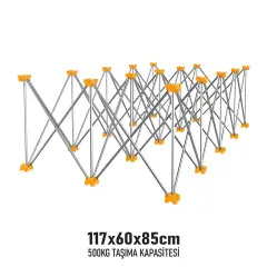 SGS KATLANIR ÇALIŞMA TEZGAHI ALÜMİNYUM 117*60*85 CM