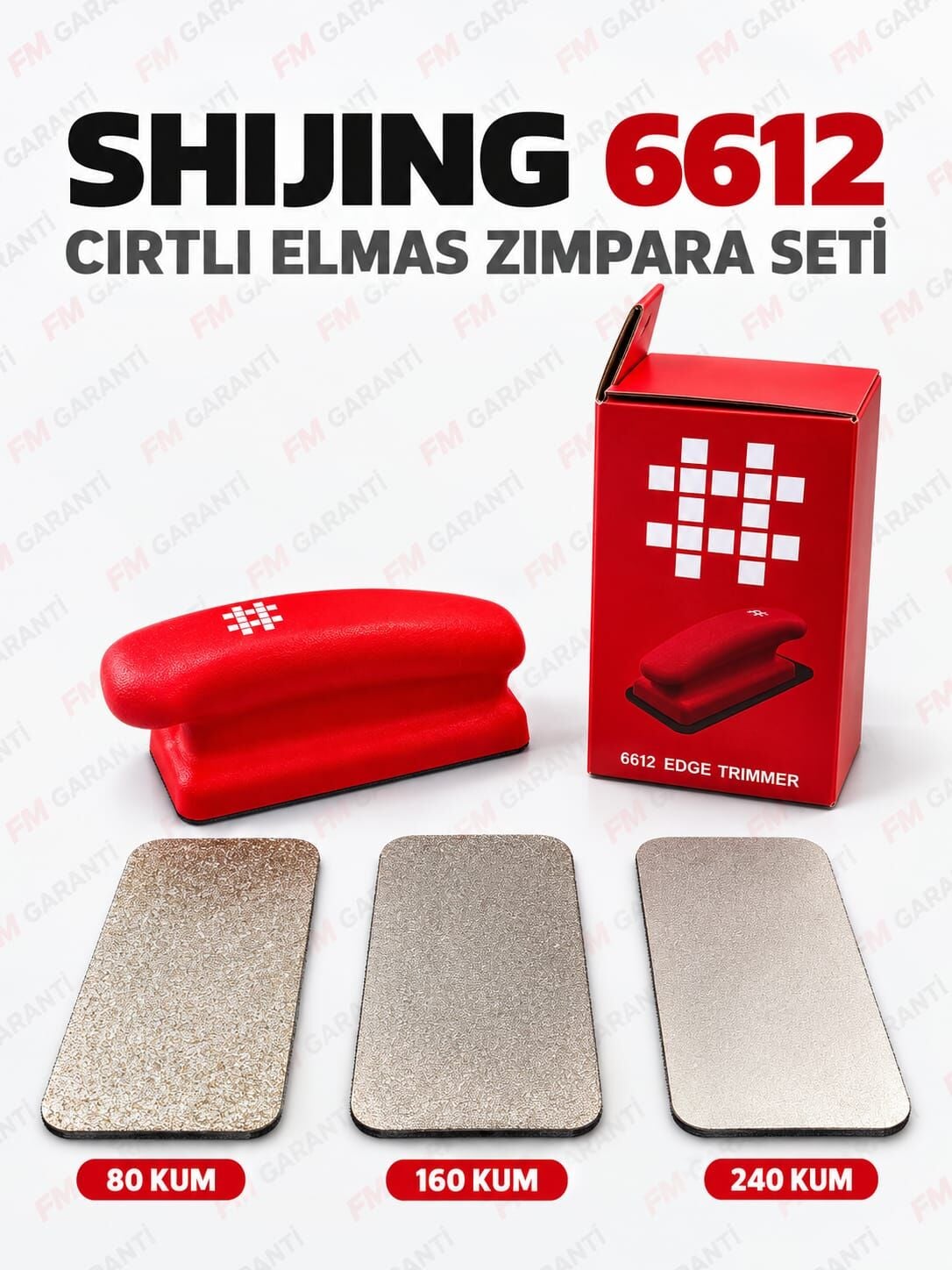 SHIJING 6612 Cırtlı Elmas Zımpara Takoz Seti