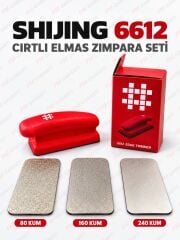 SHIJING 6612 Cırtlı Elmas Zımpara Takoz Seti