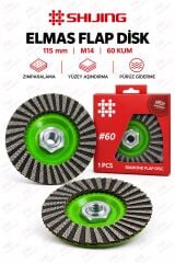 SHİJİNG TOOLS ELMAS YEŞİL FLAP DİSK 60 KUM