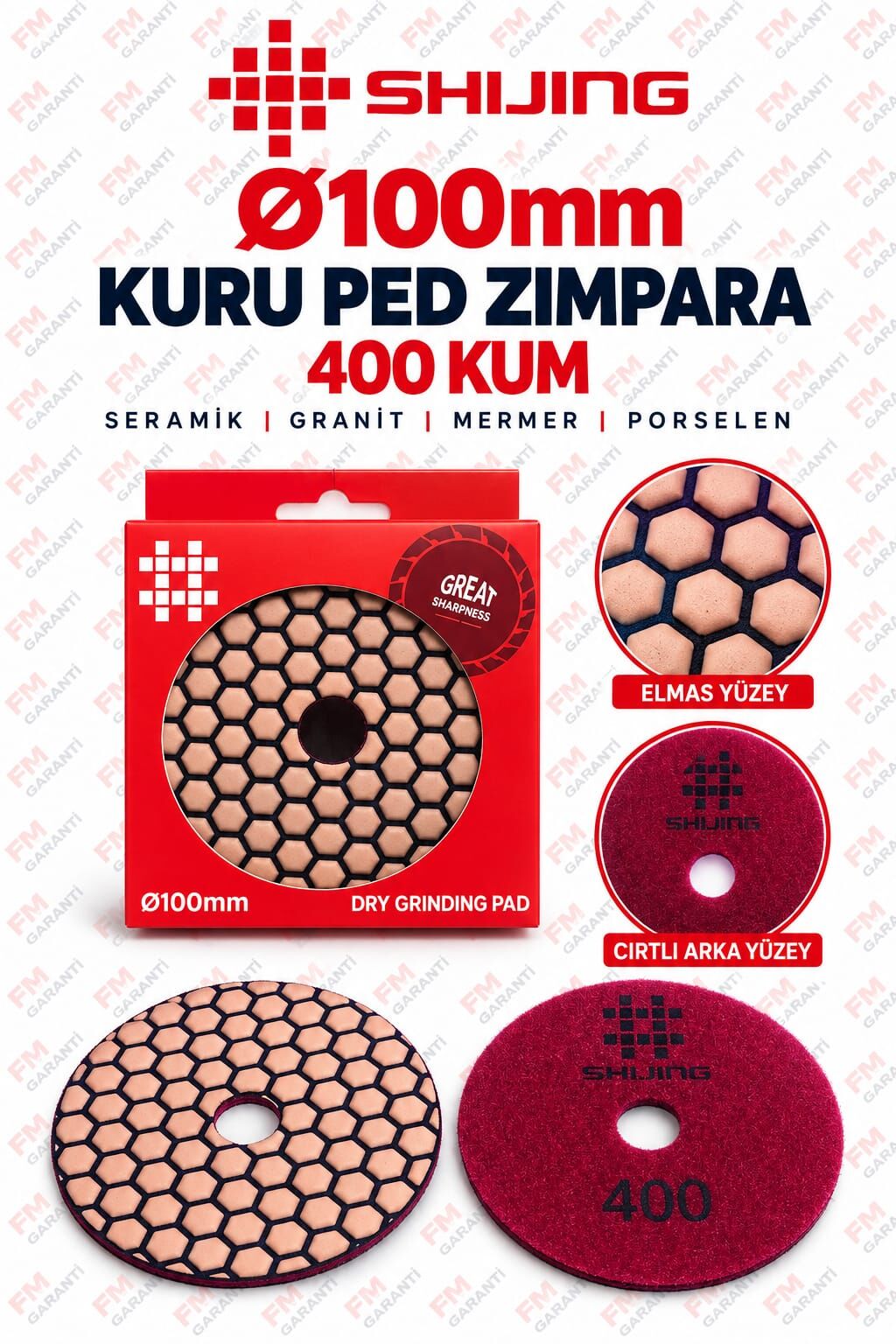 SHİJİNG TOOLS ELMAS PED ZIMPARA - 400 KUM