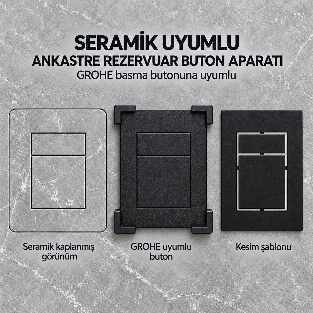 GROHE UYUMLU SERAMİK REZERVUAR BUTONU